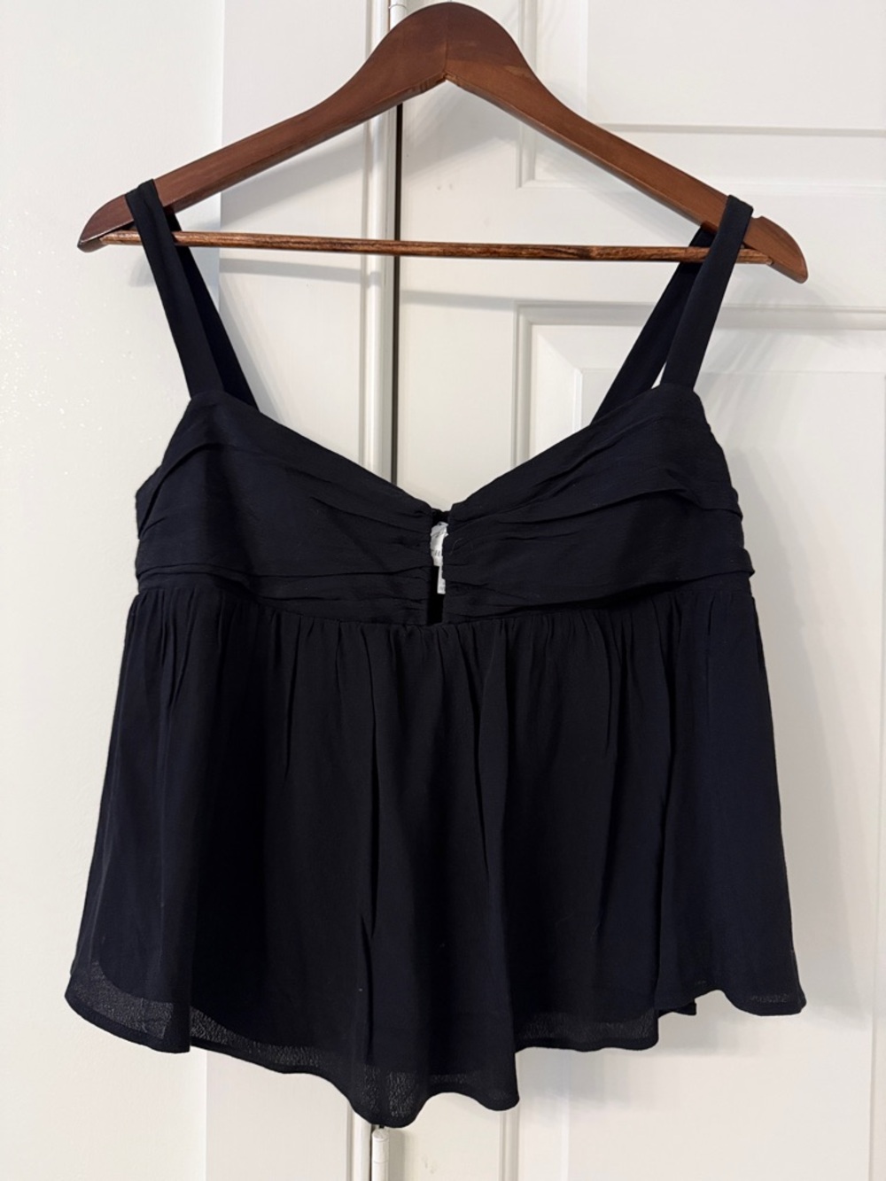 Anthropologie Black Sleeveless Peplum Camisole